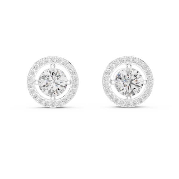 Round Halo Studs