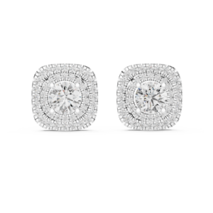 Cushion Halo Studs