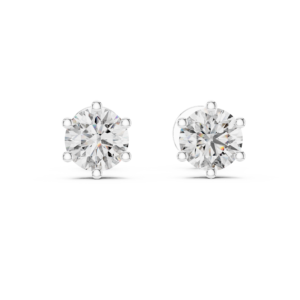 Round Solitaire Diamond Studs