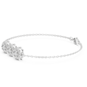 Trio Halo Charm Bracelet